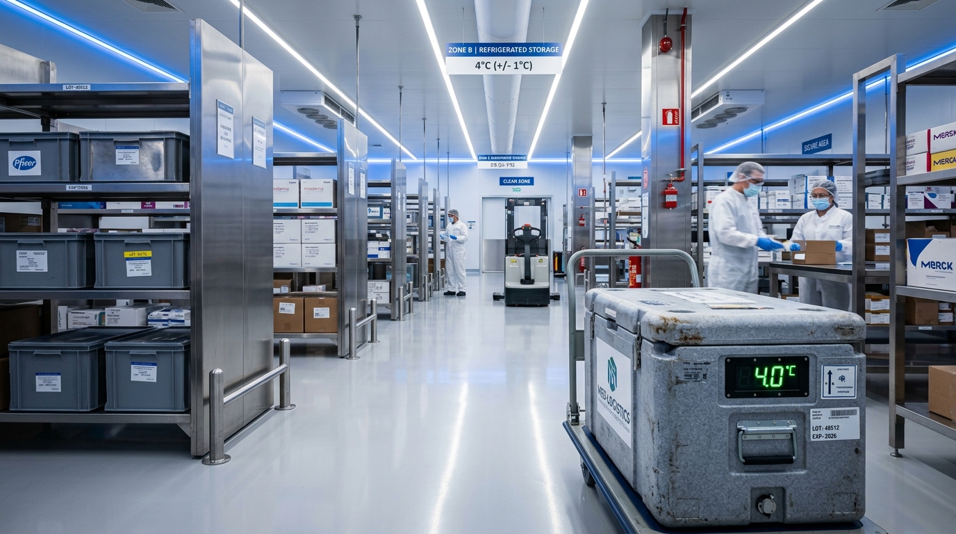 سلسلة التبريد الموثوقة (Cold-Chain & Pharma Logistics)